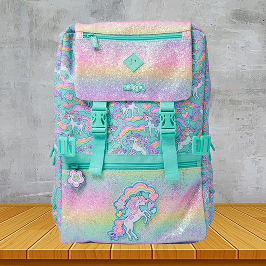 Big 18’’ Smiggle glitter unicorn Backpack - Luxury Quality