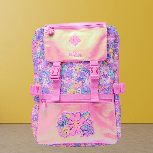 Big 18’’ Smiggle pink Sunflower Backpack - Luxury Quality
