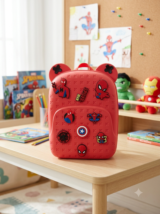 Crocs Style spiderman Silicone Backpack with DIY Jibbitz