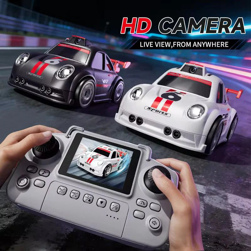 Cartoon Rc Racing C6 Mini Cartoon RC Car Camera 2.4 Screen FPV Drift Music Toy – Kidspark