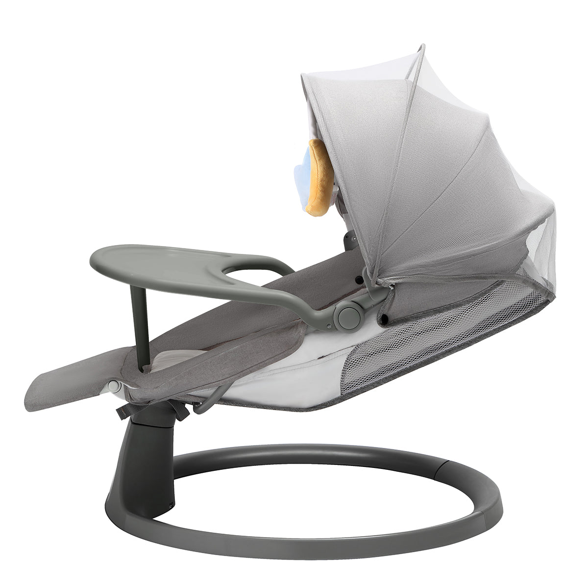 Baby Swing for Infants, Bluetooth Infant Swing with Music Speaker, Bluetooth Remote Control Timing Function with 5 Speeds, 4 Seat Positions,10 Music, 5 Point Harness Belt, recliner