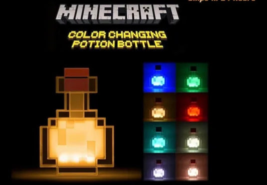 Minecraft Color Changing Potion Bottle lamp | 8 colours