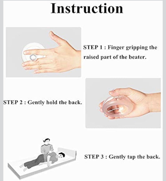 Silicone Palm Chest Percussion Cup | mucus sputum phlegem removal