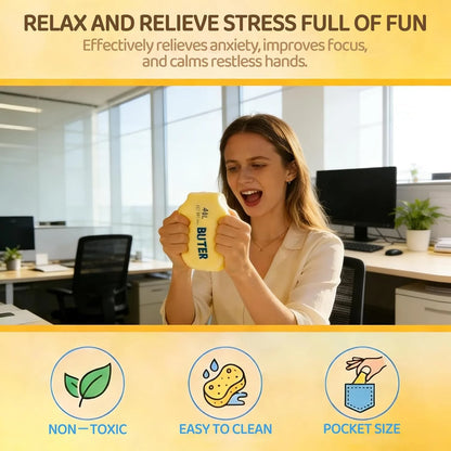 Realistic radio active butter squishy toy