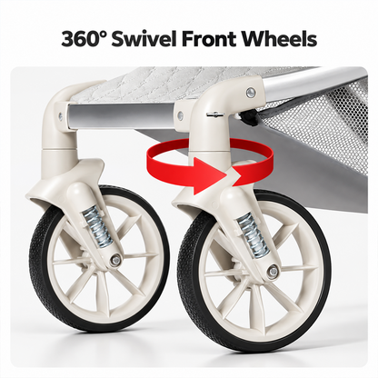 Kidspark Bellini baby stroller | High view reversible seat | All terrain wheels | sleekest design | luxury redefined