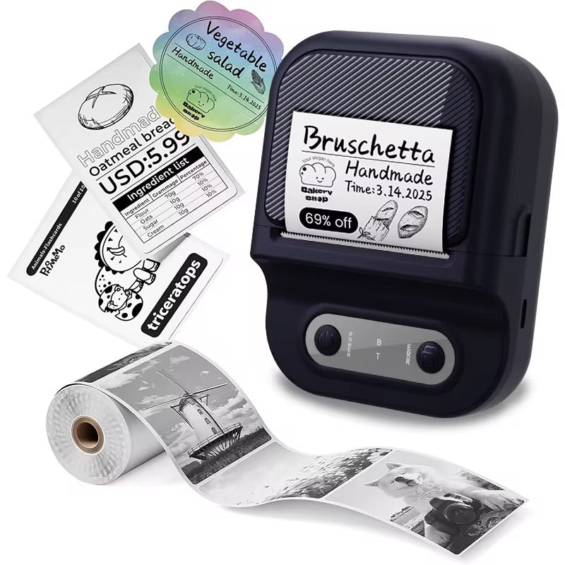 Portable 2 mini wireless 203 dpi thermal label printer