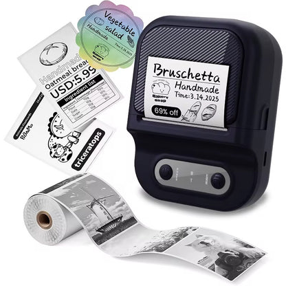 Portable 2 mini wireless 203 dpi thermal label printer