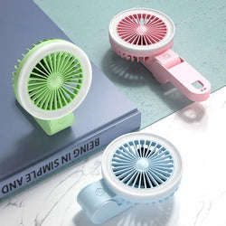 Portable USB Mini Handheld Fan: Folding Fill Light, Multifunctional, Compact for Students, Outdoor Use, Summer Cooling - Kidspark