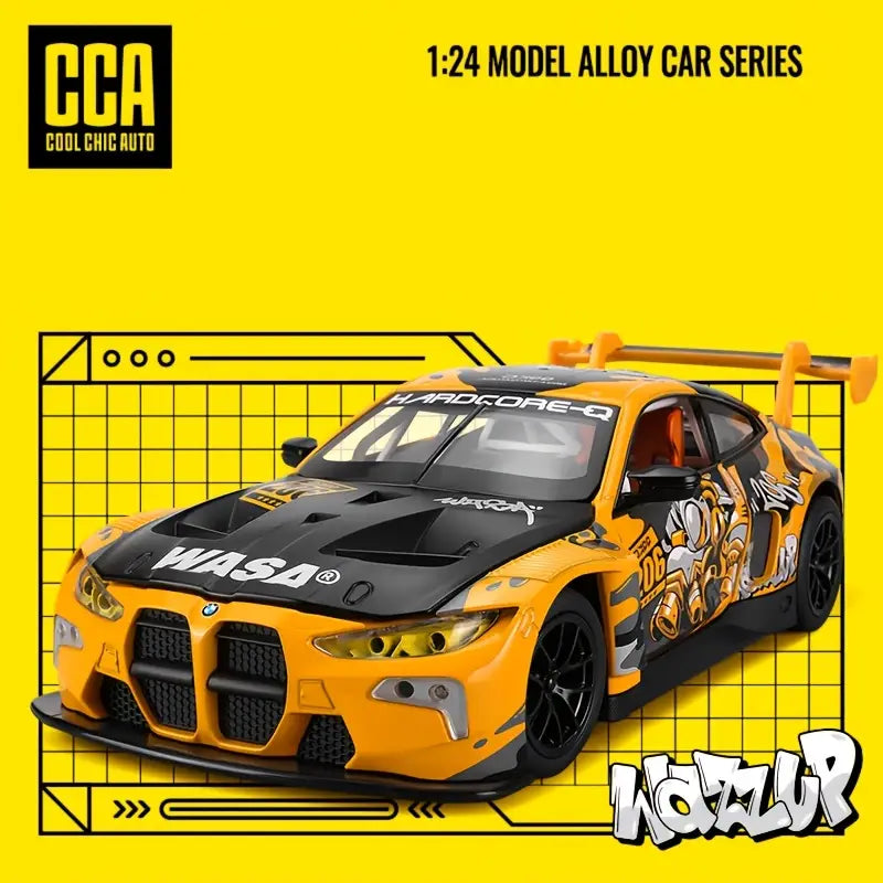 CCA 68296K BMW M4 GT3 1:24 Alloy Diecast Car Model – Yellow