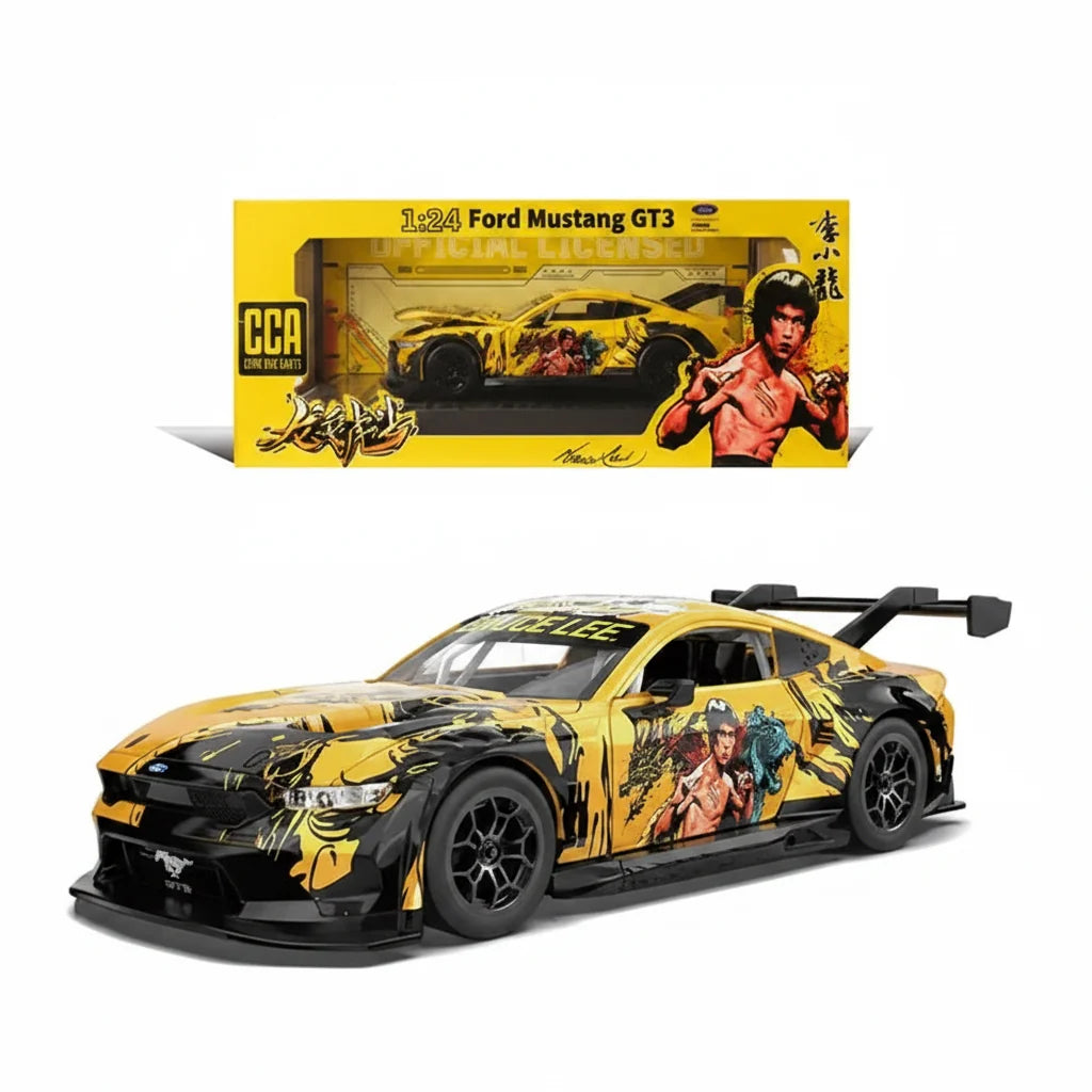 CCA 862293L Ford Mustang GT3 1:24 Bruce Lee Edition Alloy Diecast Car Model