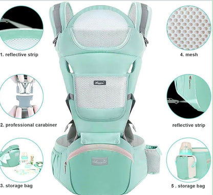 Kidspark nurture pro | premium baby carrier | 360’ positions | wider hip seat | comfort