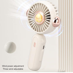 Foldable Mini Handheld Fan for Summer, Cute duck USB Rechargeable 900mAh Handheld Turbine Fan, Low Noise Desktop Cooling Fan - Kidspark
