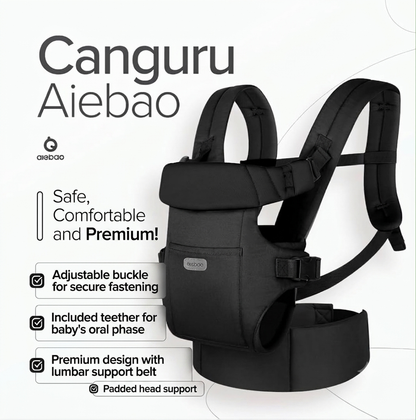 Kidspark Aiebao premium baby carrier | padded straps | M position sit| built in teether