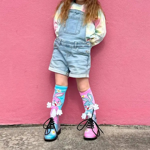 Premium quality 3D knee high rabbit socks for girls (pink only)