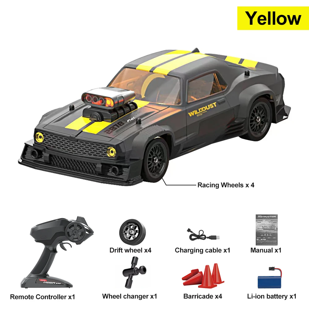 Whoosh metal RC car (DC 163A RTR)  |1 : 16 | Gyro | 4WD | Drift | 50km/H