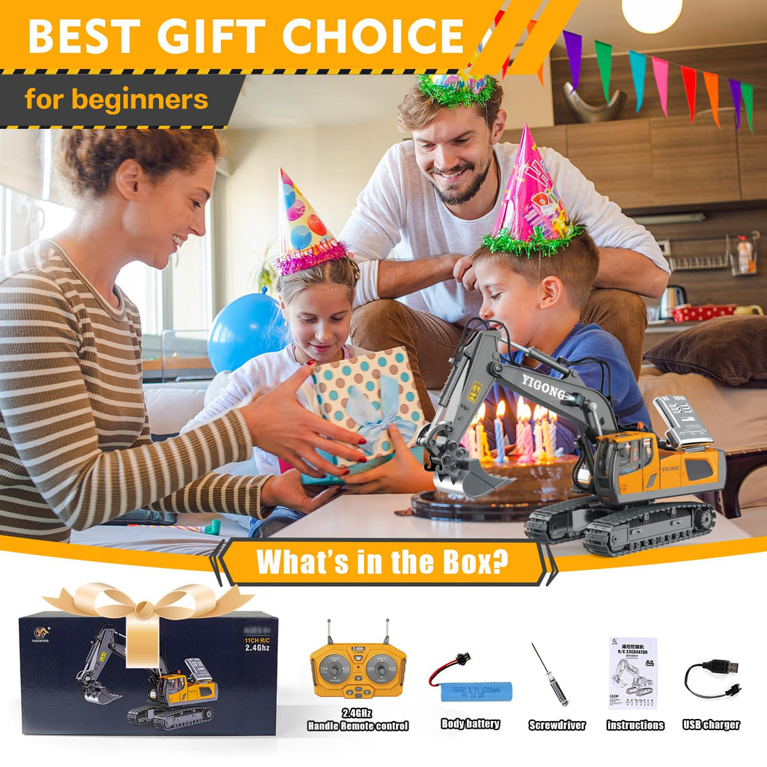 Yigong 11 CH Remote Control 1:18 scale die cast excavator