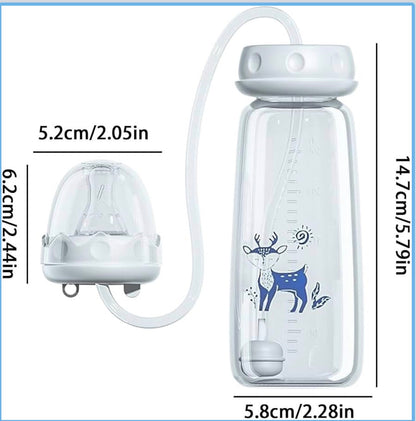 Kidspark Silicone Anti Colic Portable Adjustable | Hands Free Baby Bottle | Adjustable Self Feeding Training Bottle
