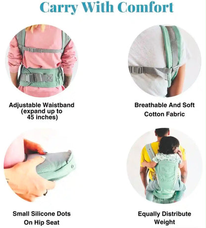 Kidspark loveme baby carrier | super adjustable | premium materials | cradle position