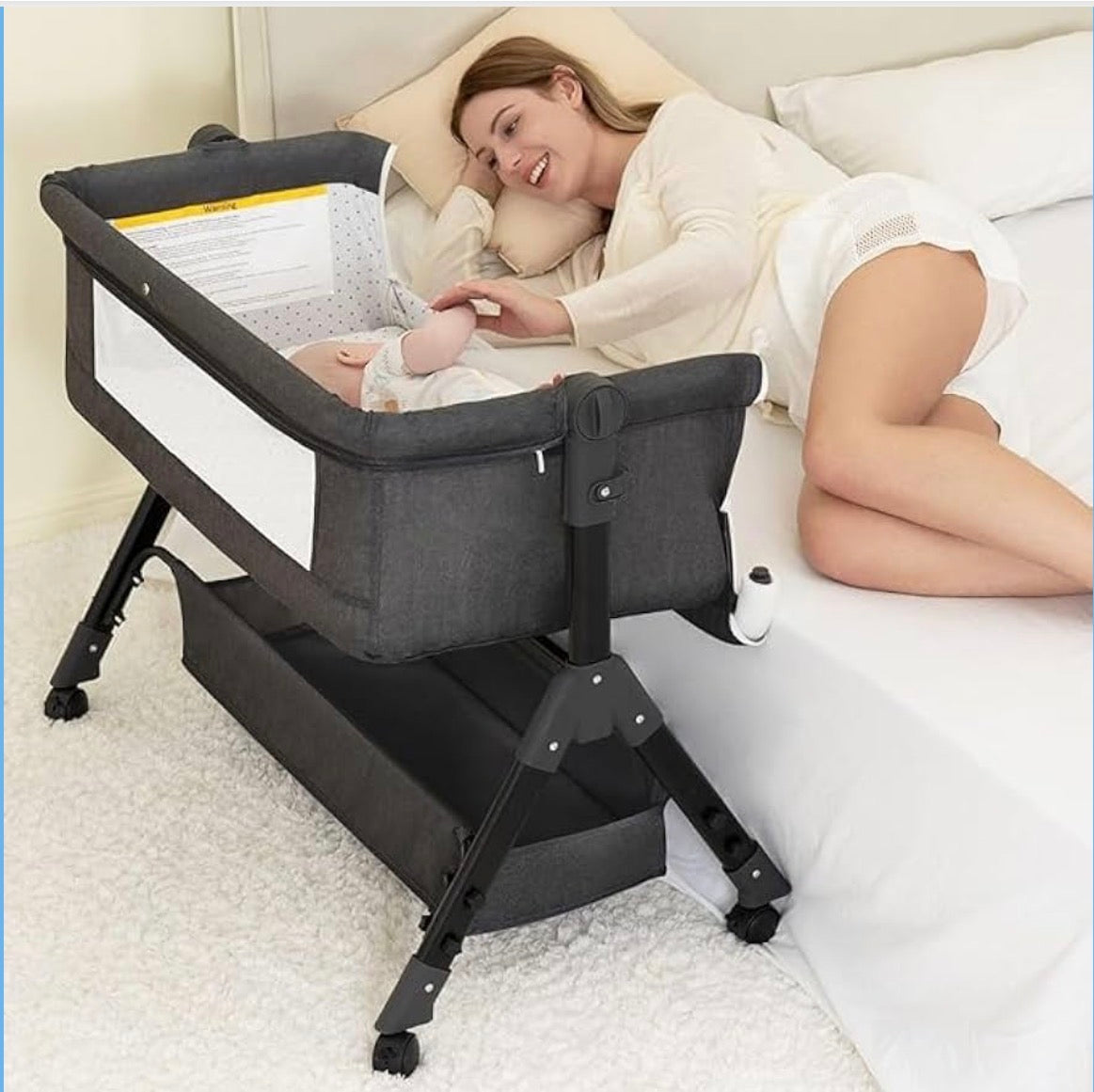 Kidspark Baby bassinet | 6 in 1 | cradle/cot | adjustable | storage