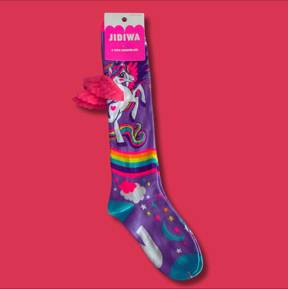 Premium quality 3D knee high unicorn socks