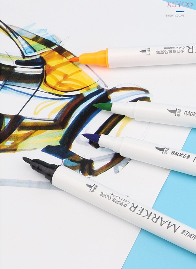 Baoke 18 shade dual tip markers