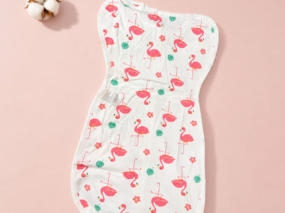 Kidspark Sleepie Pro | flamingo Premium Baby Swaddle Wrap | 1 TOG | Soft Breathable Newborn Sleep Sack | Anti-Startle Sleep Wrap | 0-6 month