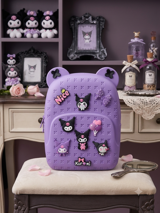 Crocs Style Silicone Backpack with DIY Jibbitz kuromi
