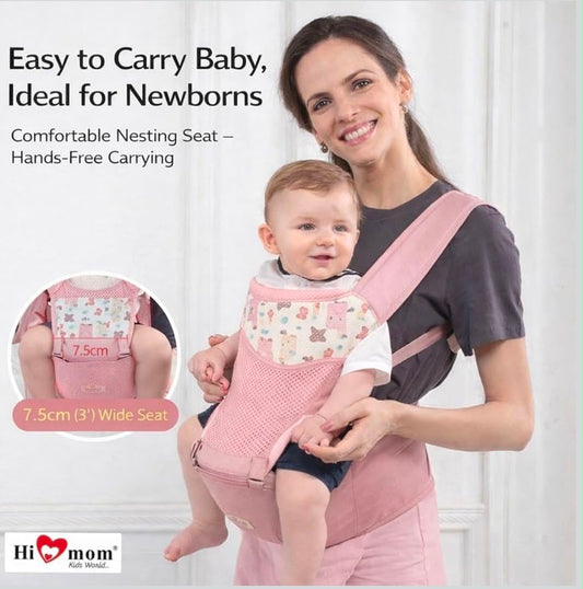 Aiebao premium baby carrier | hip seat | detachable head support | storage