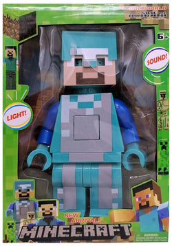 Mine craft Steve diamond armour light and sound figure - Kidspark