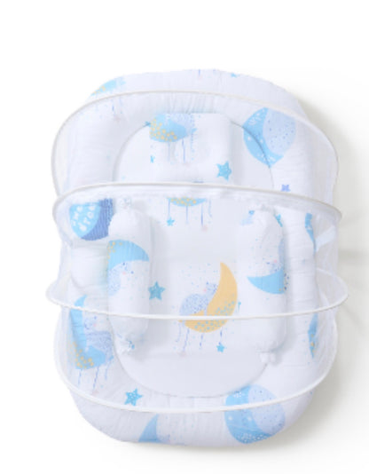 Kidspark neo | baby crib | mosquito net | side pillows