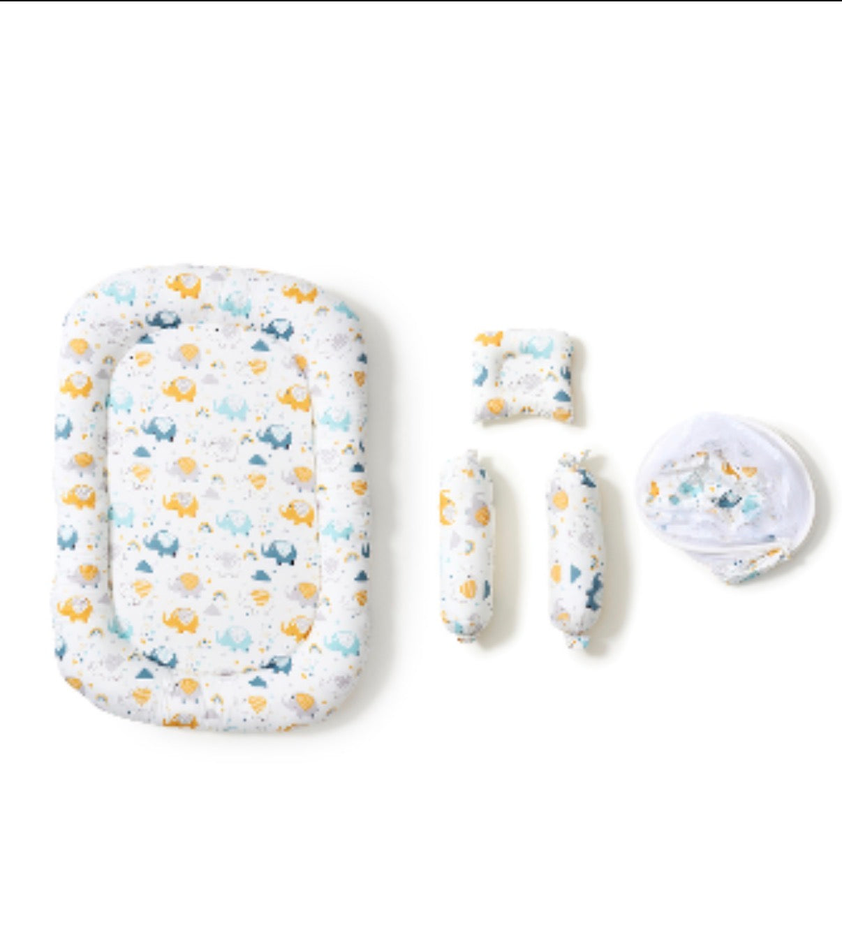 Kidspark neo | baby crib | mosquito net | side pillows