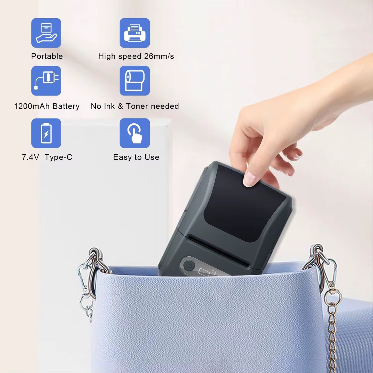 Q11 mini portable wireless 58 mm thermal printer