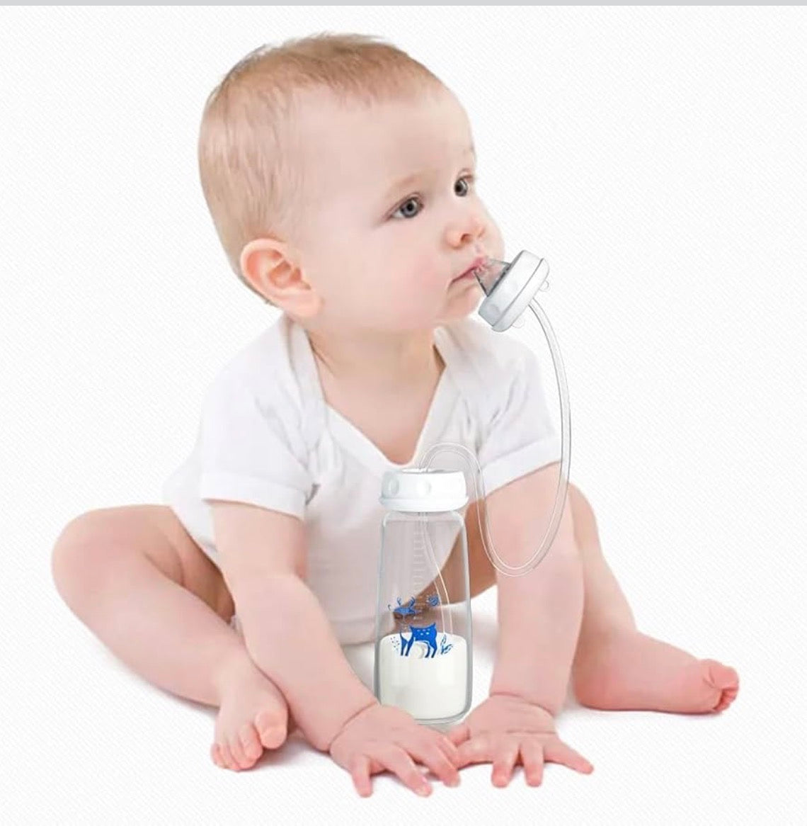 Kidspark Silicone Anti Colic Portable Adjustable | Hands Free Baby Bottle | Adjustable Self Feeding Training Bottle