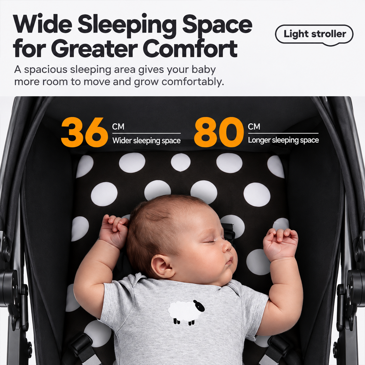 Kidspark Bunny buddy stroller  | Lightweight | Travel friendly | one Click fold | 5 point safety