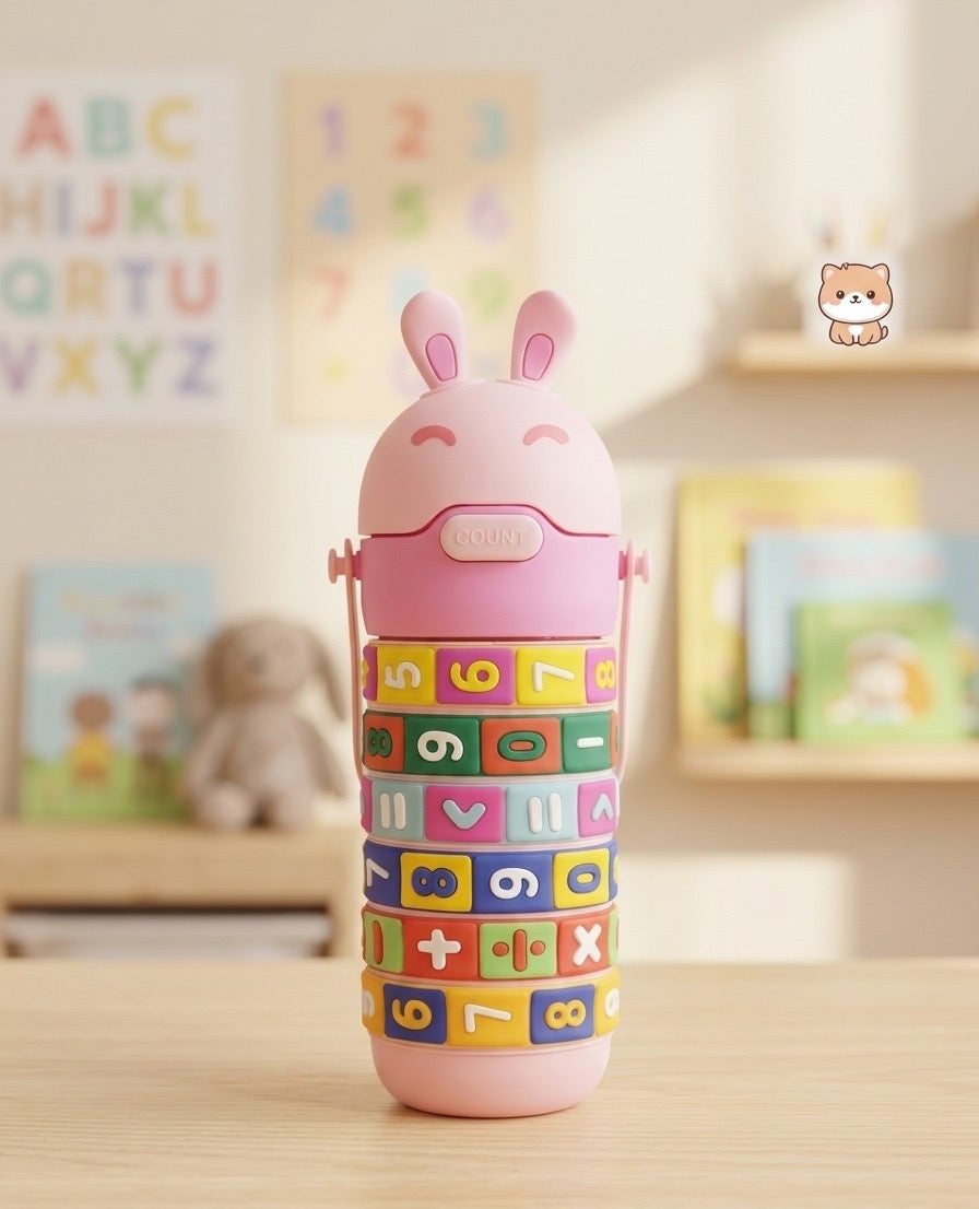 Bunny maths wiz stainless steel water bottle | 430 ml