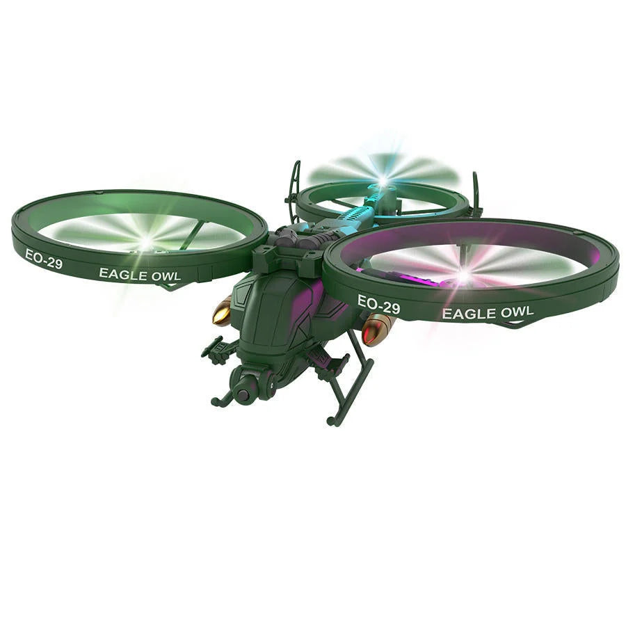EO-29 Eagle Owl 6-Channel Fighter RC Drone with LED Lights