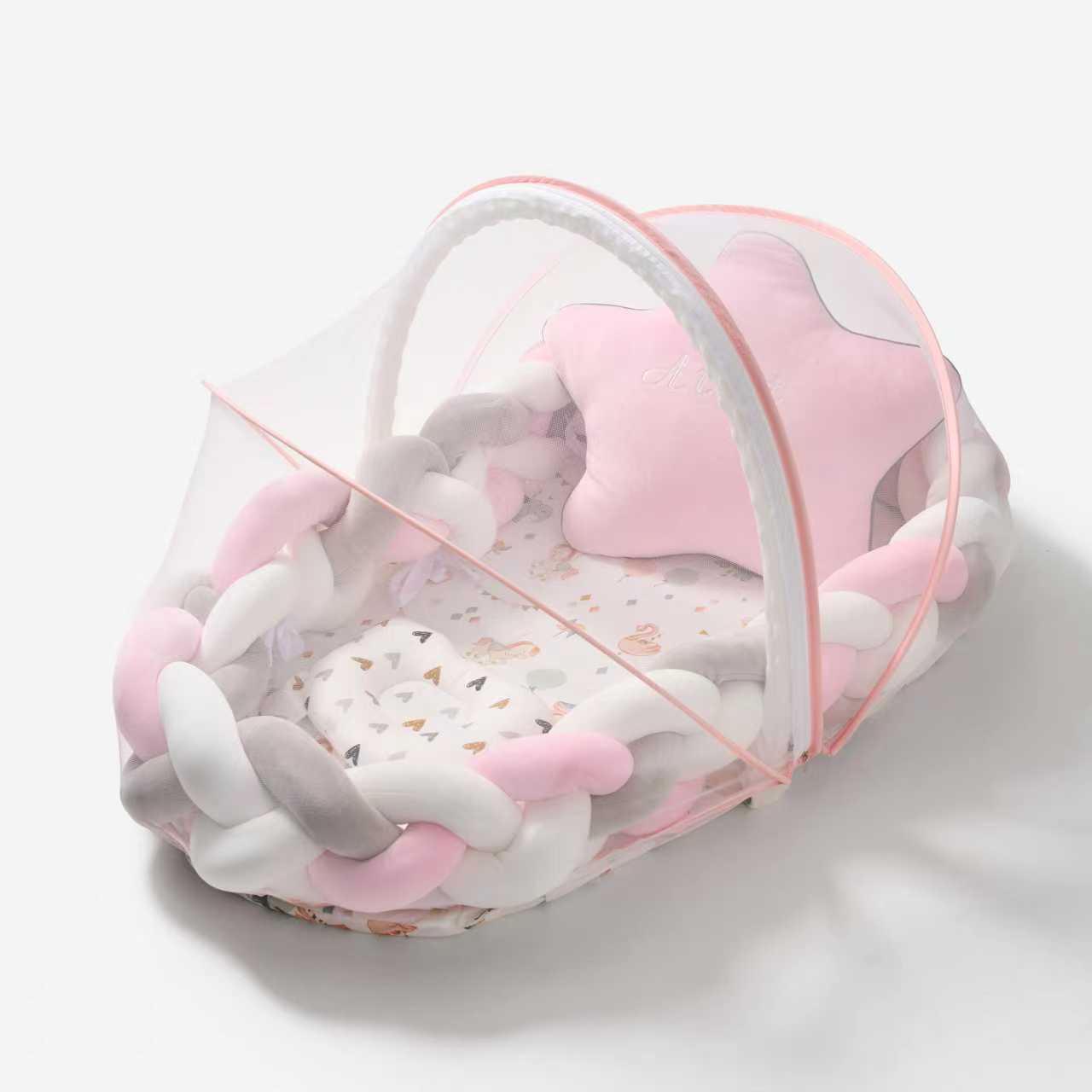 Baby nest 3.0 | Knotted braided  bumpers | Eco friendly | luxury