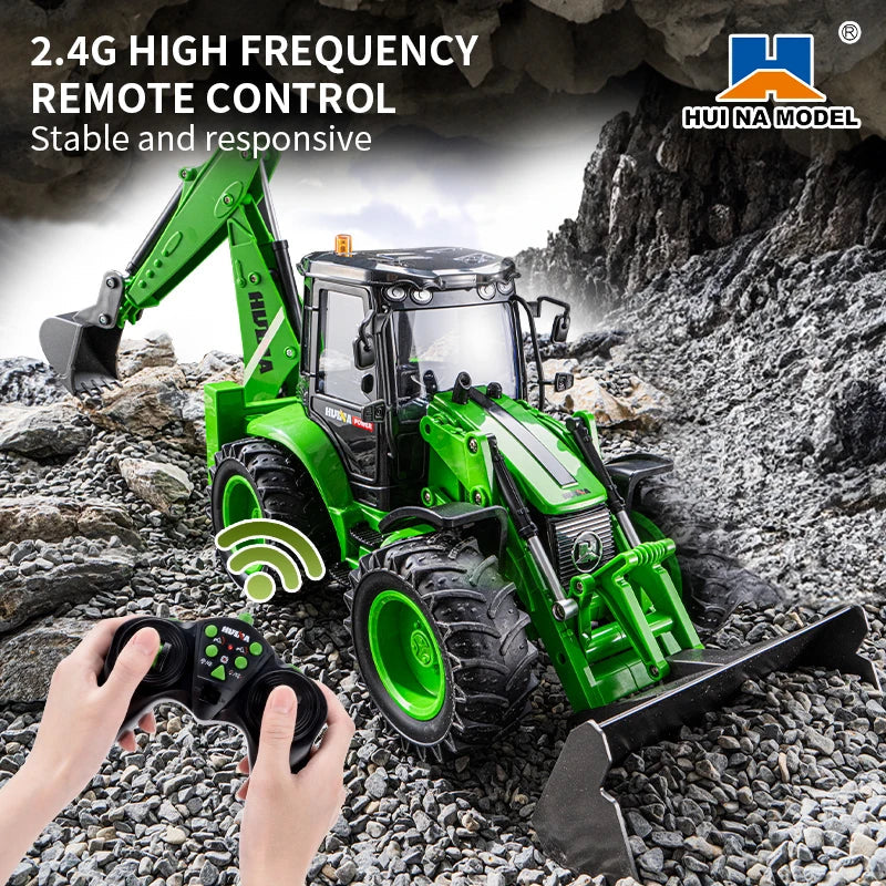 HUINA 9 CH 1579 1:14 REMOTE CONTROL BACKHOE LOADER (2025 MODEL)