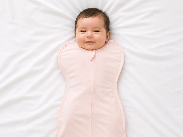 Kidspark Sleepie Pro | pink Premium Baby Swaddle Wrap | 1 TOG | Soft Breathable Newborn Sleep Sack | Anti-Startle Sleep Wrap | 0-6 month