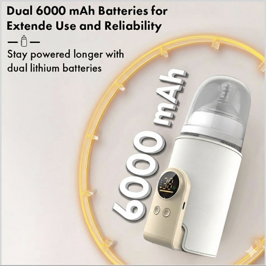 Portable Baby Bottle Warmer | type C | 6000 mah | LED