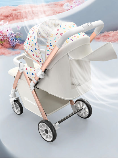 Kidspark Wisesonle stroller| High-view reversible seat | Storage | no bumps wheels | One click fold | Max ventilation