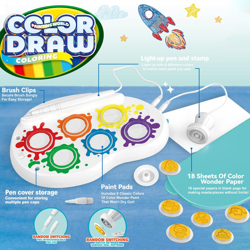 Color draw Electrical magic paint brush set | mess free |
