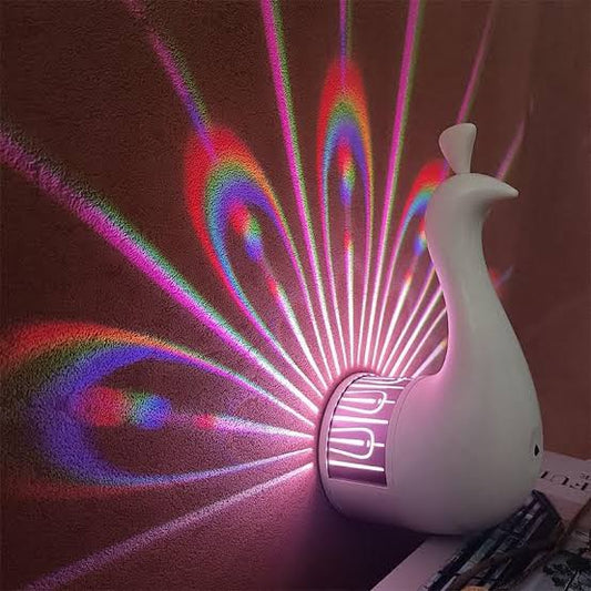Peacock Lamp Creative Peacock Colorful Projection Wall Lamp