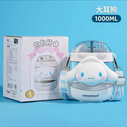 Sanrio premium quality embossed sipper plus push to open bottle (plastic) - 1000 ml - Kidspark