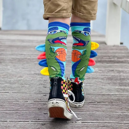 Premium quality Dino 3D knee high socks