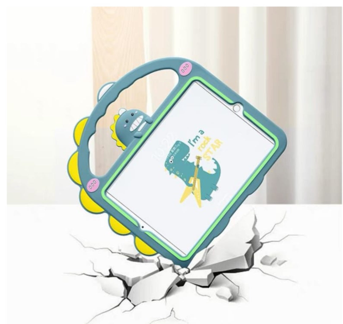 Dino iPad case with kid-friendly hold and table stand (case)