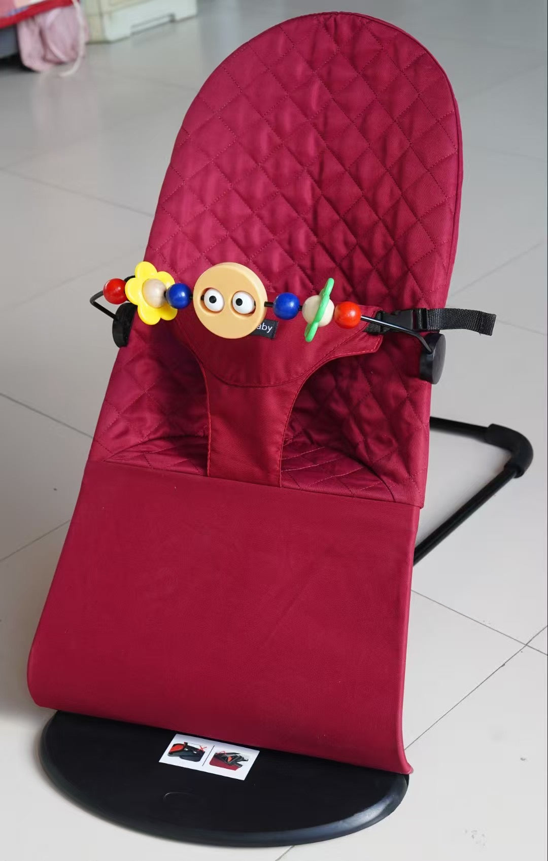 Kidspark Infant Natural Swing Bouncer | Compact | Foldable and Multi Recline Back | Removable Toybar/Fidget Bar | 0-9 months