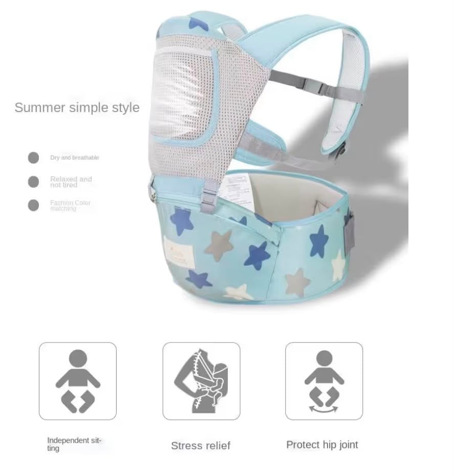 I mama premium korean stars baby carrier | Hip seat | detachable head support | storage