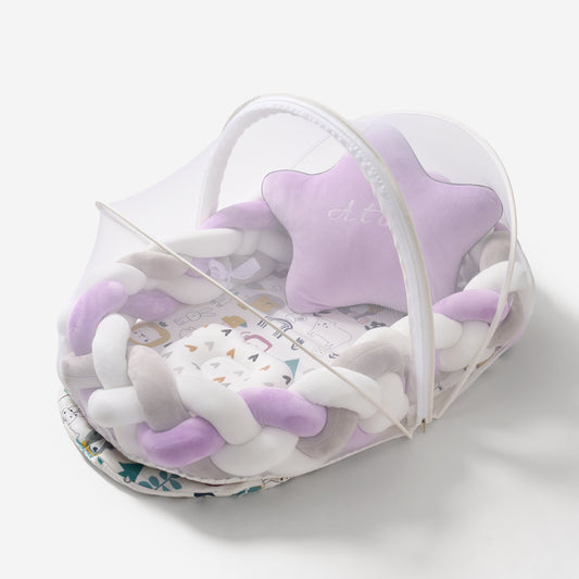 Baby nest 3.0 | Knotted braided  bumpers | Eco friendly | luxury