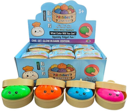 Mystery dumpling glow in the dark squishy toy